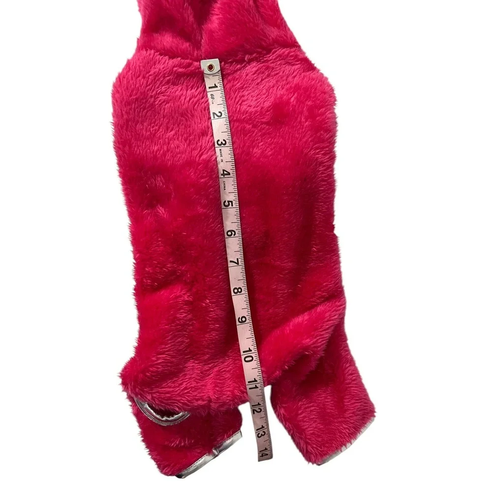 LuvGear Fleece Reindeer Hooded Dog Christmas Pajamas Pink SMALL NEW!!